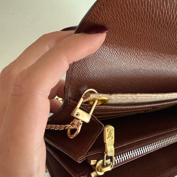 Authentic Vintage Louis Vuitton Monogram Brown Chain Wallet - Picture 11 of 13